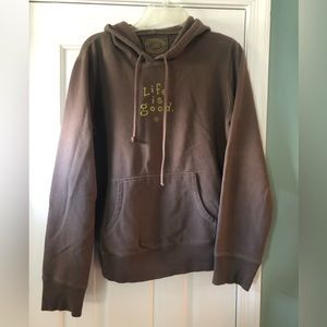 Women’s Life is Good hoodie - brown